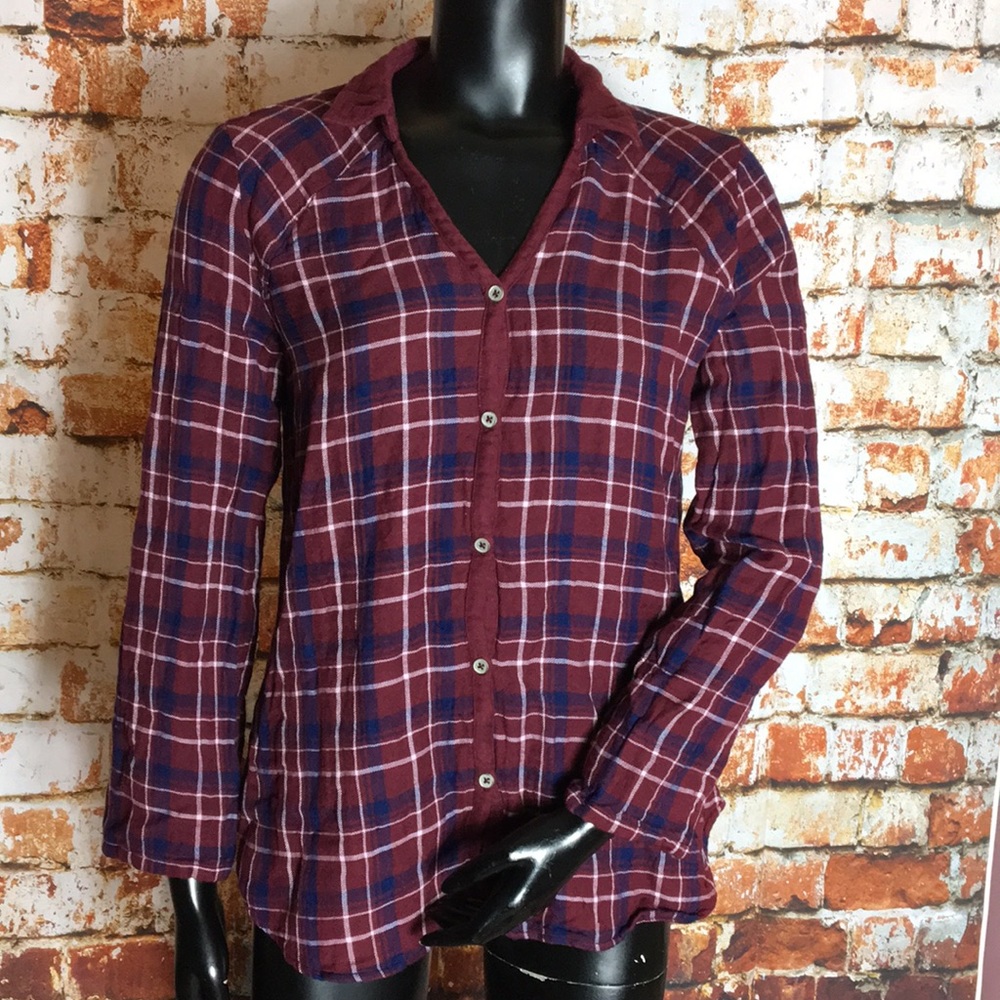 Anthropologie Saturday Sunday Long Sleeve Plaid
